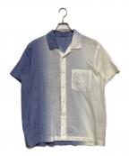 132 5. ISSEY MIYAKE132 5. イッセイ ミヤケ）の古着「グラデーションリネン混シャツ　IL71FJ062」｜ブルー×ホワイト
