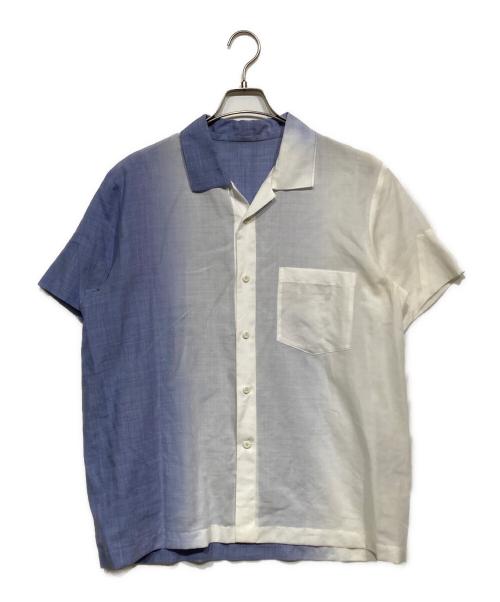 132 5. ISSEY MIYAKE（132 5. イッセイ ミヤケ）132 5. ISSEY MIYAKE (132 5. イッセイ ミヤケ) グラデーションリネン混シャツ　IL71FJ062 ブルー×ホワイト サイズ:3の古着・服飾アイテム