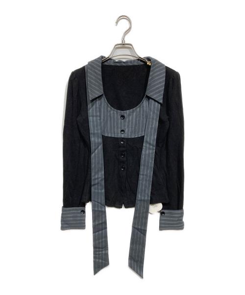 RANDY（ランディー）RANDY (ランディー) ピンストライププレッピーセットアップ グレー サイズ:Sの古着・服飾アイテム