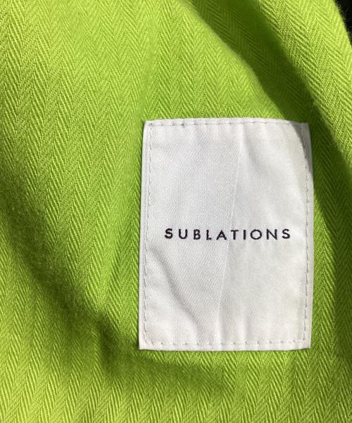 SUBLATIONS（サブレーションズ）SUBLATIONS (サブレーションズ) WIDE SEAM DENIM BAGGY PANTS（ワイド シーム デニム バギー パンツ） グリーン サイズ:1の古着・服飾アイテム