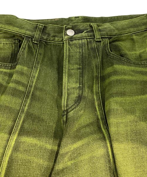 SUBLATIONS（サブレーションズ）SUBLATIONS (サブレーションズ) WIDE SEAM DENIM BAGGY PANTS（ワイド シーム デニム バギー パンツ） グリーン サイズ:1の古着・服飾アイテム