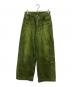 SUBLATIONS（サブレーションズ）の古着「WIDE SEAM DENIM BAGGY PANTS（ワイド シーム デニム バギー パンツ）」｜グリーン