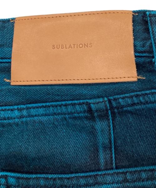 SUBLATIONS（サブレーションズ）SUBLATIONS (サブレーションズ) WIDE SEAM DENIM BAGGY PANTSワイド シーム デニム バギー パンツ） ブルーの古着・服飾アイテム