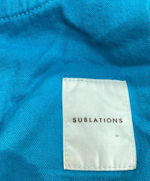 SUBLATIONS（サブレーションズ）SUBLATIONS (サブレーションズ) WIDE SEAM DENIM BAGGY PANTSワイド シーム デニム バギー パンツ） ブルーの古着・服飾アイテム