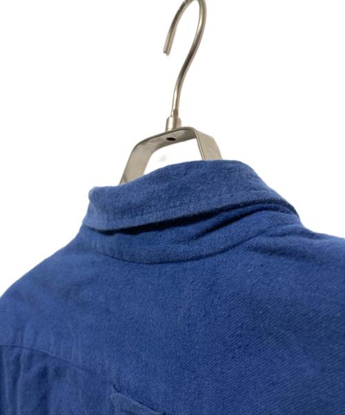 stussy（ステューシー）stussy (ステューシー) バイカラーネルシャツ ネイビー×オリーブ サイズ:Mの古着・服飾アイテム