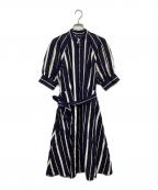 POLO RALPH LAURENポロ・ラルフローレン）の古着「ストライプシャツワンピース」｜ネイビー