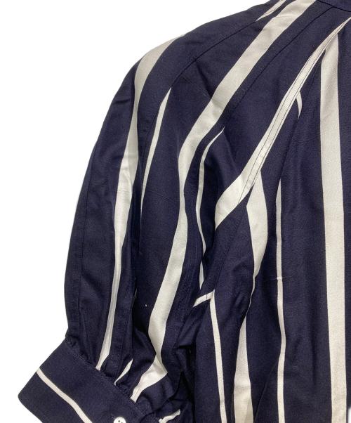 POLO RALPH LAUREN（ポロ・ラルフローレン）POLO RALPH LAUREN (ポロ・ラルフローレン) ストライプシャツワンピース ネイビー サイズ:6の古着・服飾アイテム