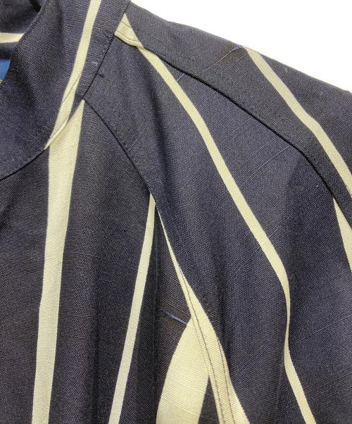 POLO RALPH LAUREN（ポロ・ラルフローレン）POLO RALPH LAUREN (ポロ・ラルフローレン) ストライプシャツワンピース ネイビー サイズ:6の古着・服飾アイテム