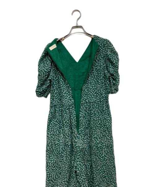 ne quittez pas（ヌキテパ）ne quittez pas (ヌキテパ) Cotton Dobby Stripe Flower Print All In One 010861FS2 グリーン サイズ:Sの古着・服飾アイテム