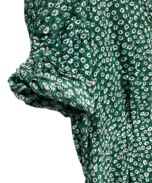 ne quittez pas（ヌキテパ）ne quittez pas (ヌキテパ) Cotton Dobby Stripe Flower Print All In One 010861FS2 グリーン サイズ:Sの古着・服飾アイテム