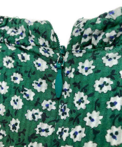 ne quittez pas（ヌキテパ）ne quittez pas (ヌキテパ) Cotton Dobby Stripe Flower Print All In One 010861FS2 グリーン サイズ:Sの古着・服飾アイテム