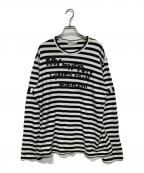 COMME des GARCONSコムデギャルソン）の古着「ボーダーカットソー」｜ホワイト×ブラック