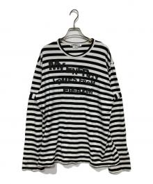 COMME des GARCONS（コムデギャルソン）の古着「ボーダーカットソー」｜ホワイト×ブラック