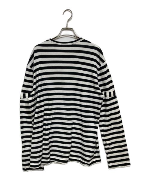 COMME des GARCONS（コムデギャルソン）COMME des GARCONS (コムデギャルソン) ボーダーカットソー ホワイト×ブラック サイズ:XLの古着・服飾アイテム