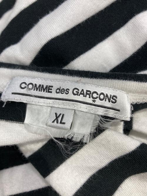 COMME des GARCONS（コムデギャルソン）COMME des GARCONS (コムデギャルソン) ボーダーカットソー ホワイト×ブラック サイズ:XLの古着・服飾アイテム