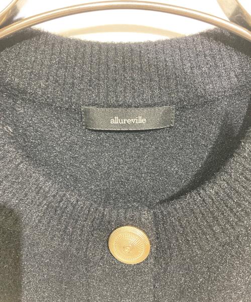 allureville（アルアバイル）allureville (アルアバイル) モールWフェイスニットジレ ブラック サイズ:2の古着・服飾アイテム
