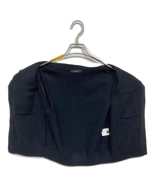 allureville（アルアバイル）allureville (アルアバイル) モールWフェイスニットジレ ブラック サイズ:2の古着・服飾アイテム