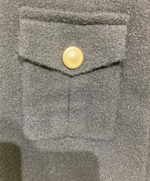 allureville（アルアバイル）allureville (アルアバイル) モールWフェイスニットジレ ブラック サイズ:2の古着・服飾アイテム