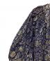 中古・古着 ne quittez pas (ヌキテパ) Cotton Voile Foil Flower Print  Volume Sleeve Dress ネイビー×ゴールド サイズ:Free 未使用品：13000円
