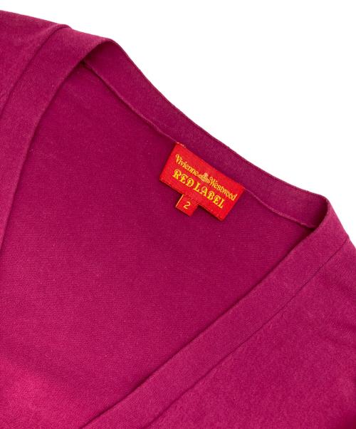Vivienne Westwood RED LABEL（ヴィヴィアンウエストウッドレッドレーベル）Vivienne Westwood RED LABEL (ヴィヴィアンウエストウッドレッドレーベル) オーブ刺繍カーディガン ピンク サイズ:2の古着・服飾アイテム