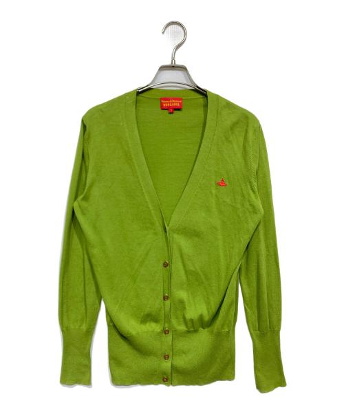 Vivienne Westwood RED LABEL（ヴィヴィアンウエストウッドレッドレーベル）Vivienne Westwood RED LABEL (ヴィヴィアンウエストウッドレッドレーベル) オーブ刺繍カーディガン グリーン サイズ:1の古着・服飾アイテム