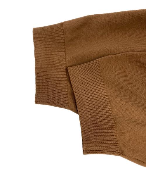 CABAN（キャバン）CABAN (キャバン) ファインポリエステルハーフスリーブポケットカーディガン ブラウン サイズ:Sの古着・服飾アイテム