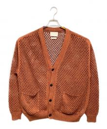 YOKE（ヨーク）の古着「MESHED KNIT CARDIGAN」｜ブラウン
