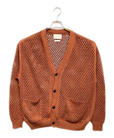 中古・古着通販】YOKE (ヨーク) MESHED KNIT CARDIGAN ブラウン サイズ