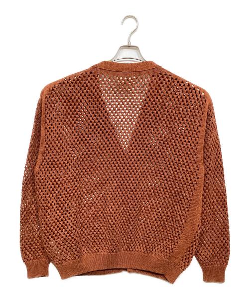 YOKE（ヨーク）YOKE (ヨーク) MESHED KNIT CARDIGAN ブラウン サイズ:2の古着・服飾アイテム