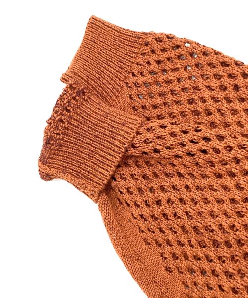 YOKE（ヨーク）YOKE (ヨーク) MESHED KNIT CARDIGAN ブラウン サイズ:2の古着・服飾アイテム