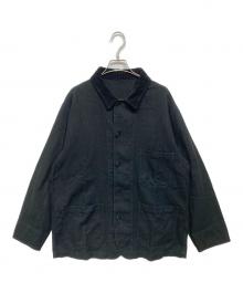 confect（コンフェクト）の古着「Pigment Dyed Cotton Linen Chore Jacket」｜ブラック
