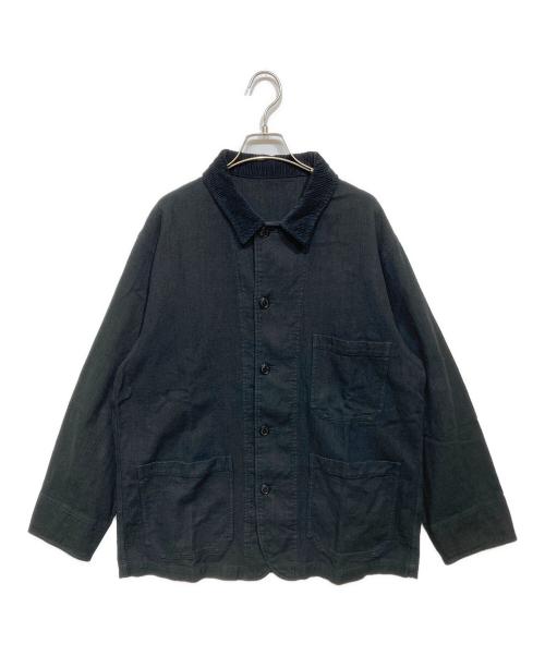 confect（コンフェクト）confect (コンフェクト) Pigment Dyed Cotton Linen Chore Jacket ブラック サイズ:3の古着・服飾アイテム