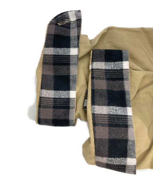 somewearclothing（サムウェアクロージング）somewearclothing (サムウェアクロージング) 裏地チェック ラグランコート ベージュ サイズ:Fの古着・服飾アイテム