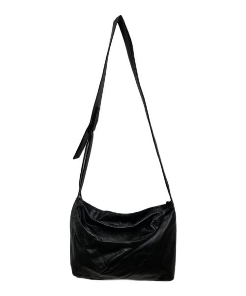 discord Yohji Yamamoto（ディスコード ヨウジヤマモト）discord Yohji Yamamoto (ディスコード ヨウジヤマモト) Puff(S) レザーサコッシュバッグ ブラック サイズ:Sの古着・服飾アイテム