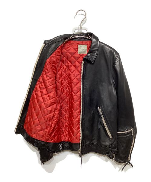 nano&co（ナノアンドコー）nano&co (ナノアンドコー) シングルライダースジャケット ブラック サイズ:Lの古着・服飾アイテム