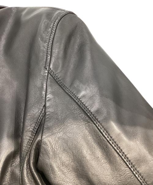 nano&co（ナノアンドコー）nano&co (ナノアンドコー) シングルライダースジャケット ブラック サイズ:Lの古着・服飾アイテム