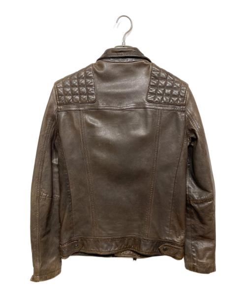 ALL SAINTS（オールセインツ）ALL SAINTS (オールセインツ) ダブルライダースジャケット ブラウン サイズ:XSの古着・服飾アイテム