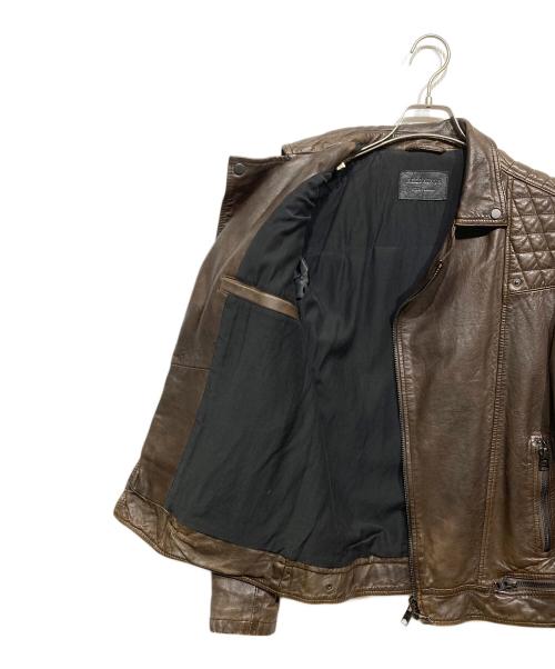 ALL SAINTS（オールセインツ）ALL SAINTS (オールセインツ) ダブルライダースジャケット ブラウン サイズ:XSの古着・服飾アイテム