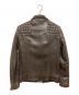 ALL SAINTS (オールセインツ) ダブルライダースジャケット ブラウン サイズ:XS：12000円