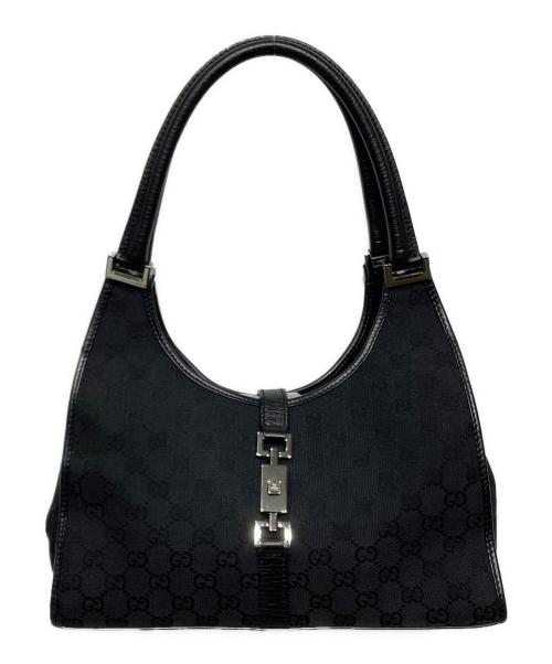 GUCCI（グッチ）GUCCI (グッチ) ジャッキーライン GGキャンバス ショルダーバッグ ブラックの古着・服飾アイテム
