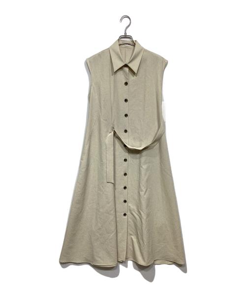 FRAY ID（フレイ アイディー）FRAY ID (フレイ アイディー) カシュクールラップワンピース ベージュ 未使用品の古着・服飾アイテム