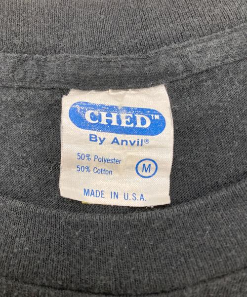 Ched by ANVIL（チェドバイアンビル）Ched by ANVIL (チェドバイアンビル) プリントTシャツ ブラック サイズ:Mの古着・服飾アイテム