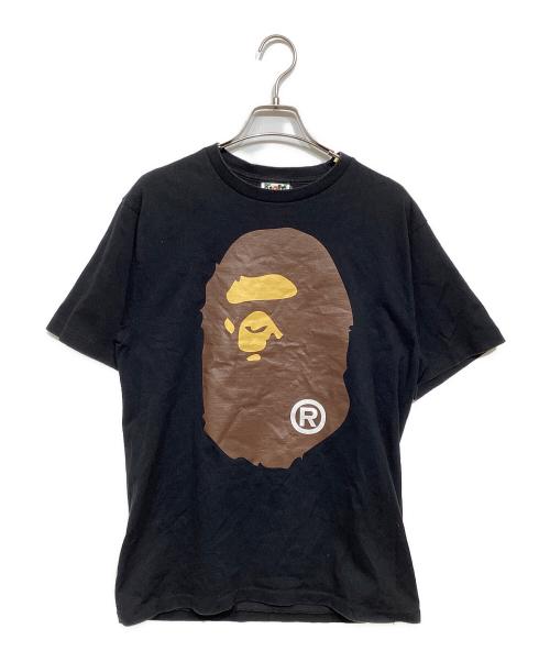 A BATHING APE（アベイシングエイプ）A BATHING APE (アベイシングエイプ) エイプヘッドプリントTシャツ ブラック サイズ:Mの古着・服飾アイテム