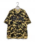 A BATHING APEアベイシングエイプ）の古着「1st Camo Baseball Shirt」｜ベージュ