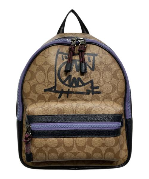 COACH（コーチ）COACH (コーチ) VALE MEDIUM CHARLIE リュック（バーレ ミディアム チャーリー リュック） ベージュの古着・服飾アイテム