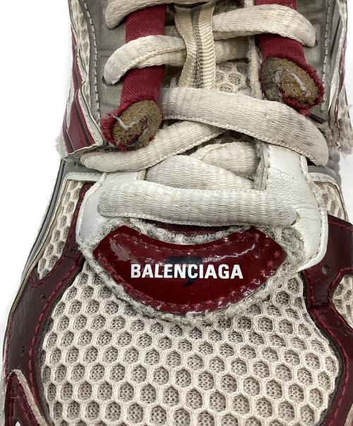 BALENCIAGA（バレンシアガ）BALENCIAGA (バレンシアガ) RUNNER（ランナー） ホワイト×ボルドー サイズ:27の古着・服飾アイテム