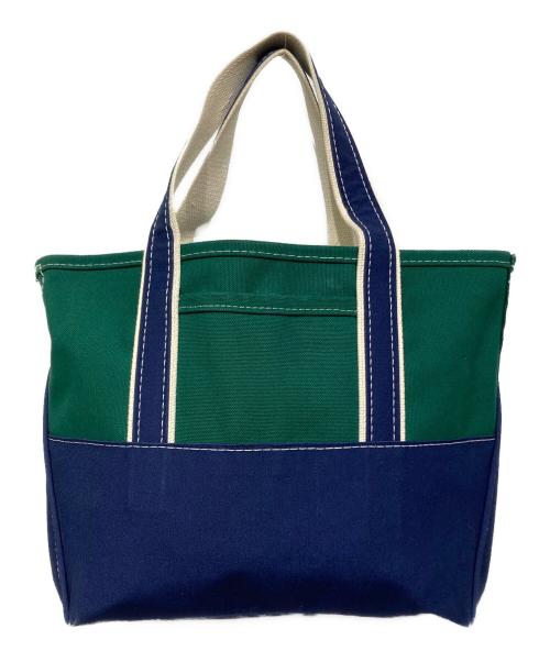 L.L.Bean（エルエルビーン）L.L.Bean (エルエルビーン) BEAMS (ビームス) BOAT AND TOTE（ボート アンド トート） グリーン×ネイビーの古着・服飾アイテム