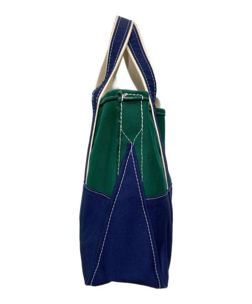 L.L.Bean（エルエルビーン）L.L.Bean (エルエルビーン) BEAMS (ビームス) BOAT AND TOTE（ボート アンド トート） グリーン×ネイビーの古着・服飾アイテム