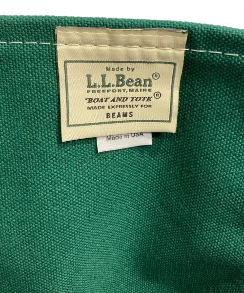 L.L.Bean（エルエルビーン）L.L.Bean (エルエルビーン) BEAMS (ビームス) BOAT AND TOTE（ボート アンド トート） グリーン×ネイビーの古着・服飾アイテム