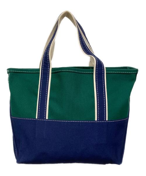 L.L.Bean（エルエルビーン）L.L.Bean (エルエルビーン) BEAMS (ビームス) BOAT AND TOTE（ボート アンド トート） グリーン×ネイビーの古着・服飾アイテム